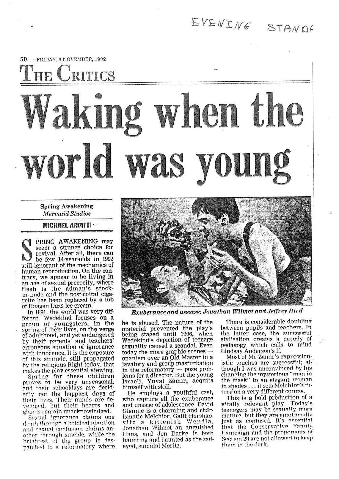 the evening standard critic review